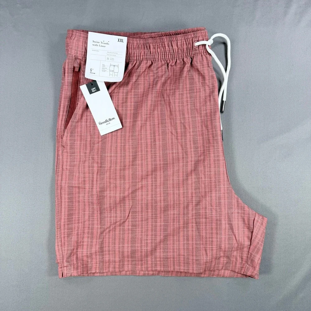 Goodfellow Mens XXL Red Twill Stripe Recycled Polyester‎ 5